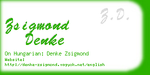 zsigmond denke business card